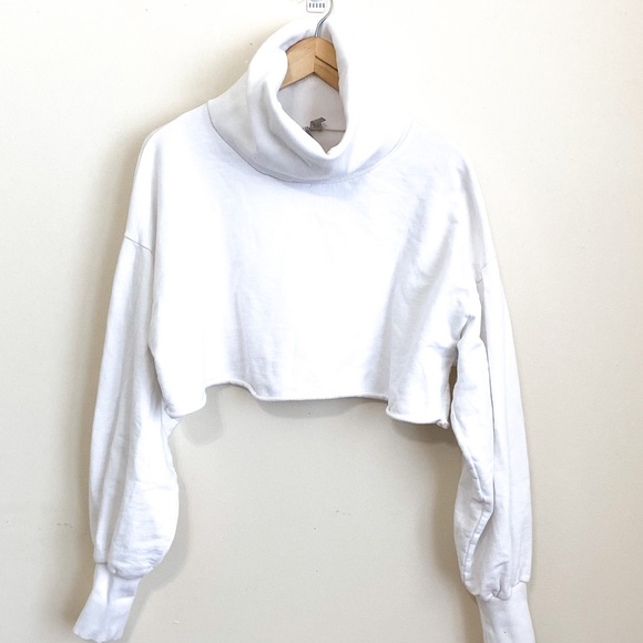 ASOS Tops - ASOS Cowl Neck Turtleneck Cropped Sweatshirt